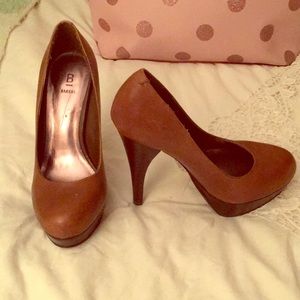 Leather, brown, Bakers heels.